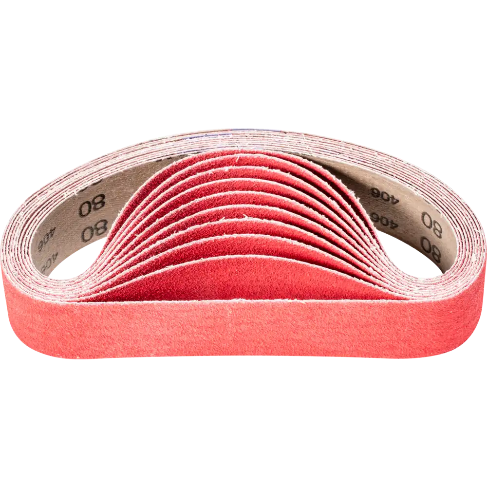 PFERD TOOLS Bande de ponçage à grain céramique BA pour acier inoxydable avec ponceuse à bande tubulaire