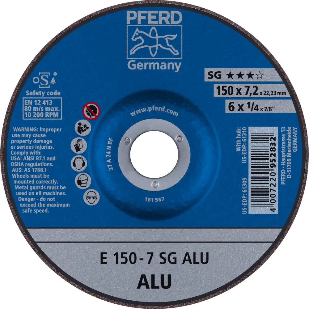 PFERD TOOLS Meuleuse à tronçonner E Ligne Performance SG ALU pour aluminium