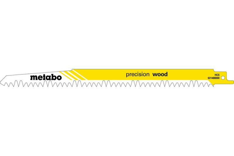 Lame de scie sabre Metabo precision wood 240 x 1,5 mm HCS, 5,0 mm / 5 TPI