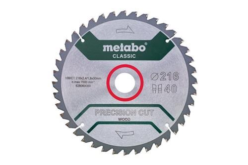 Metabo disque de scie circulaire HW/CT 216x30, 40 dents classic (628060000)