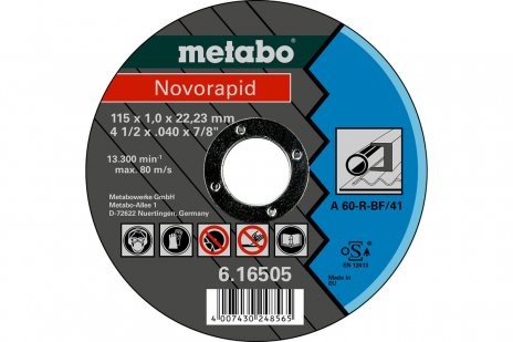 Metabo Novorapid 230 x 1,9 x 22,23 mm Disque de tronçonnage acier Forme 42