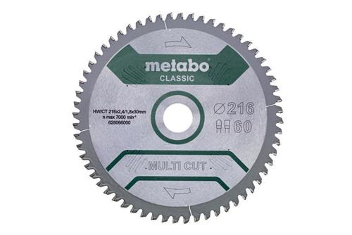 Lame de scie circulaire Metabo HW/CT 216x30, 60FZ/TZ 5°n 628066000
