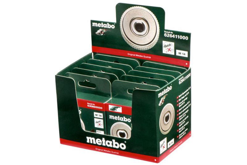 Écrou de serrage rapide M 14 en display, pour tous les meuleuses d'angle - 10 pièces — lot de 10 pièces
