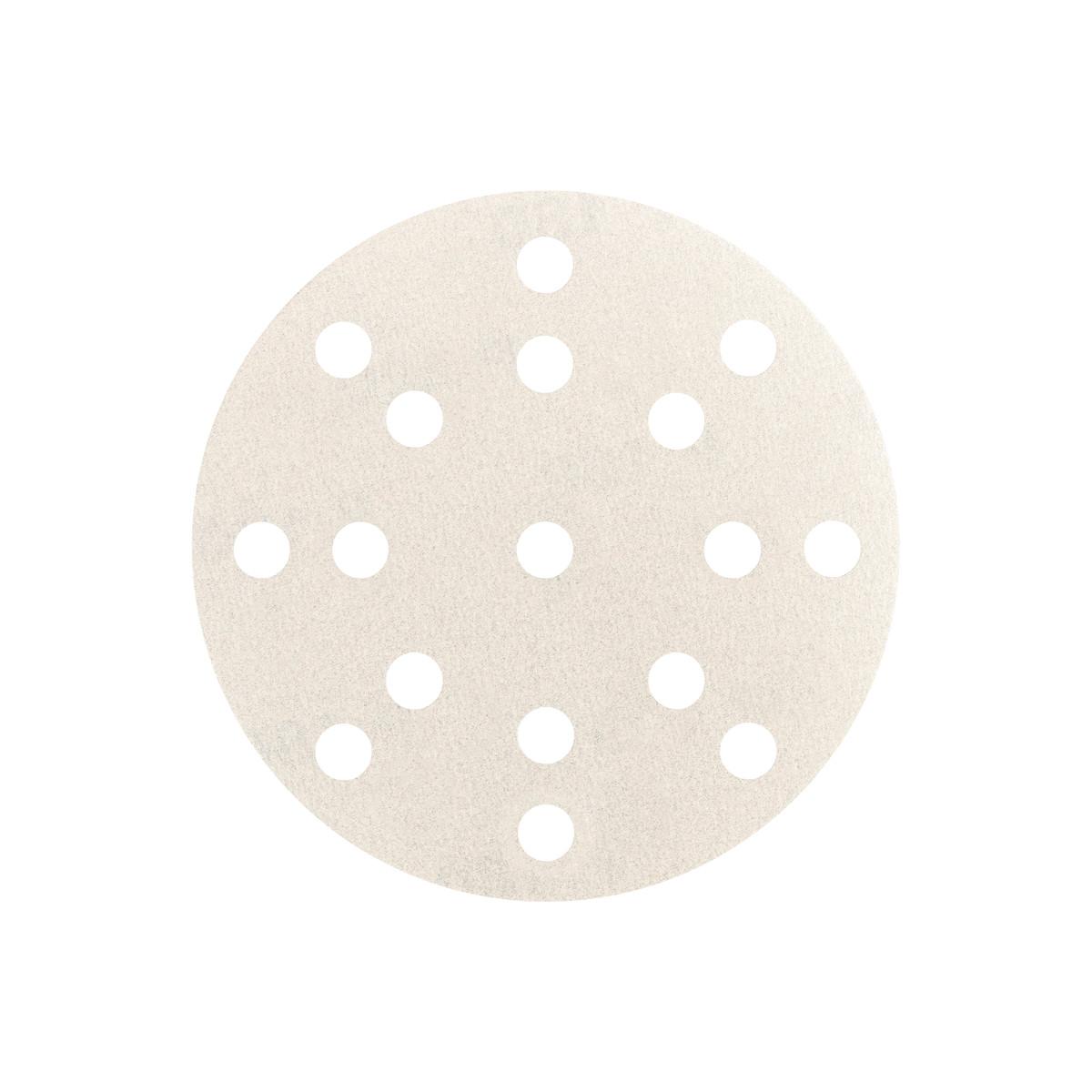 Plaquettes abrasives adhésives Metabo 125 mm pour peinture, multi-trous - 50 pièces — lot de 50 pièces