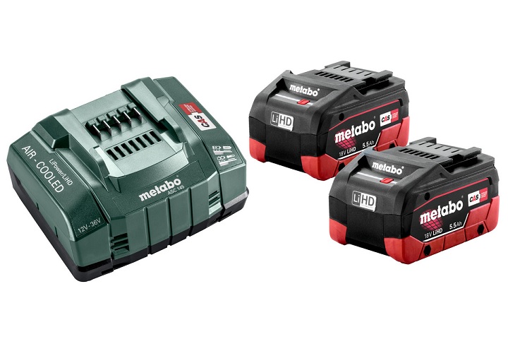 Set de base 2x 18V LiHD 5,5 Ah (625368000) + chargeur ASC 145 en carton