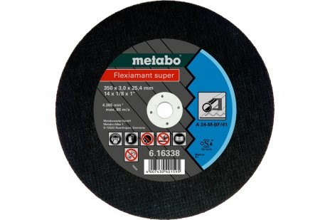 Metabo Flexiamant super acier, disque de tronçonnage, exécution droite - A 24-M