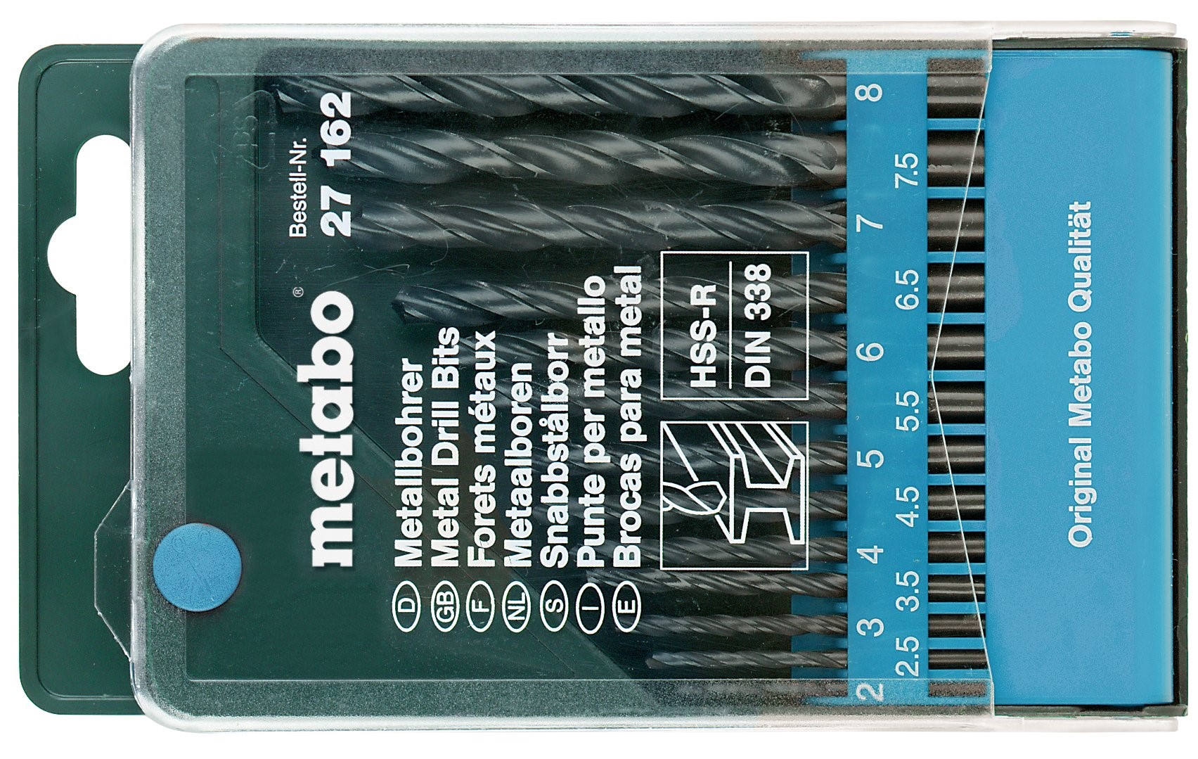 Metabo Coffret de forets HSS-R jusqu'à Ø 8 mm - Set 13 pièces
