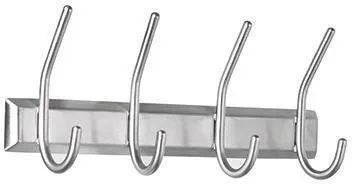 Porte-manteau mural Alco 2841 13x7x31,5 cm métal argenté