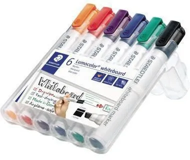 Marqueur pour tableau blanc Staedtler Lumocolor 351 B WP6 lot de 6 — lot de 6 pièces