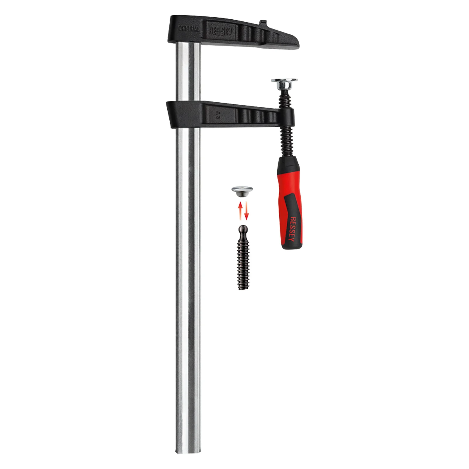 Serre-joint Bessey TGK en fonte trempée avec manche 2 composants en plastique