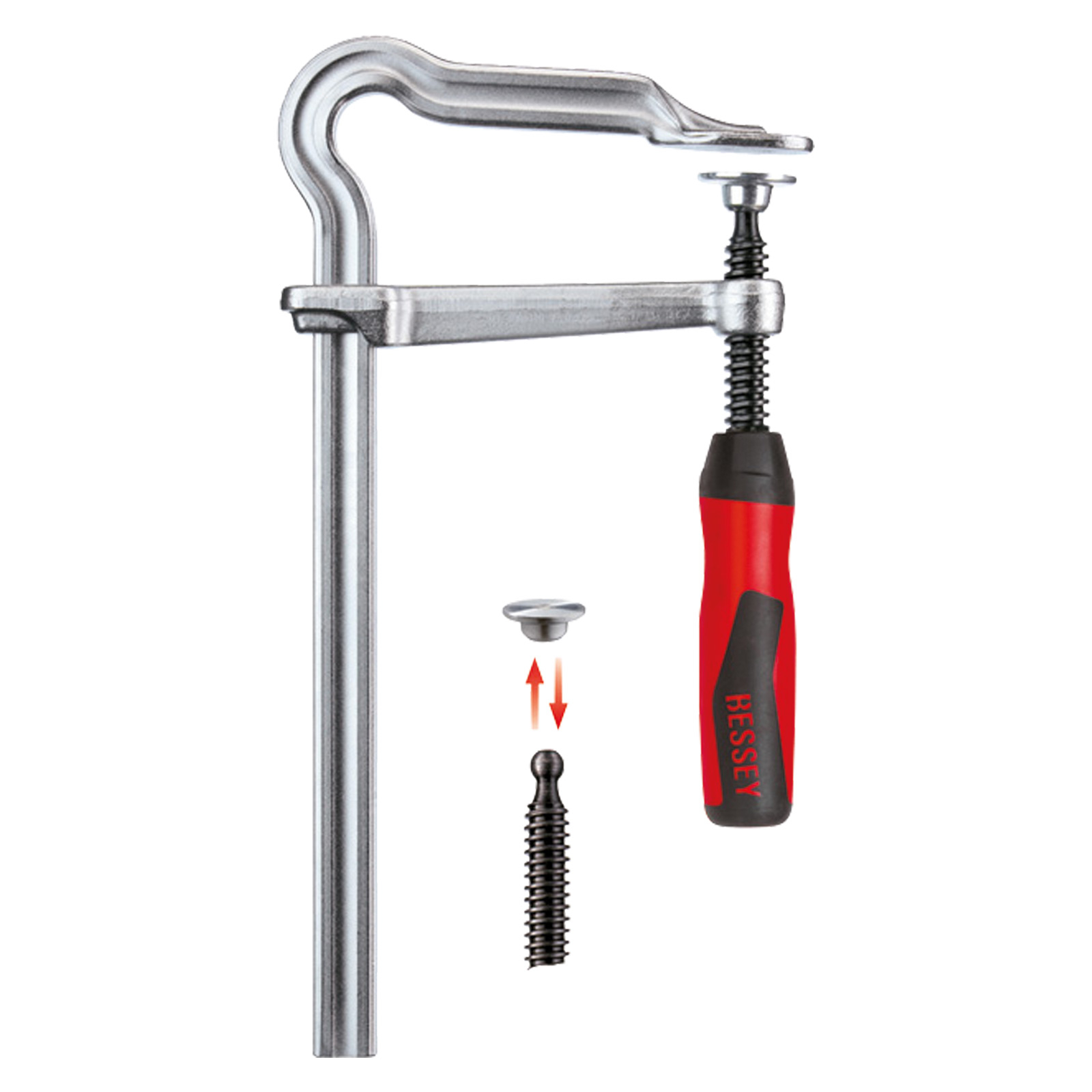 Étau de serrage Bessey OMEGA GMZ avec poignée en plastique 2 composants