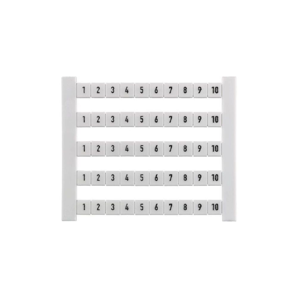Marqueurs de bornes Weidmüller DEK 5 GW 12, pas de 5 mm, polyamide, blanc