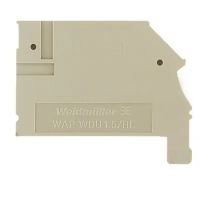 Plaque de fermeture Weidmüller WAP WDU1.5/BLZ/ZA