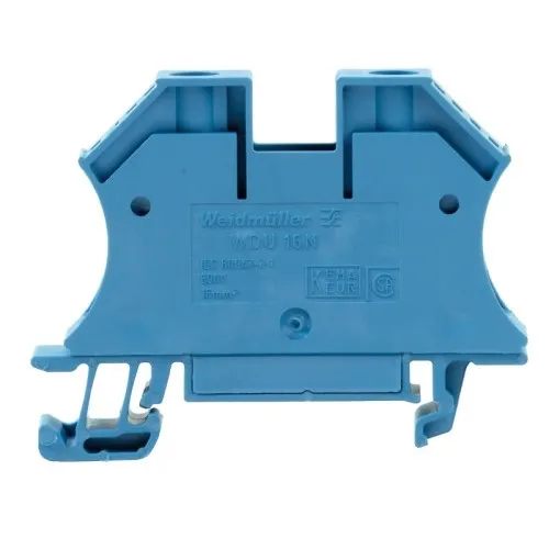 Weidmüller Durchgangsklemme WDU 16N, 16mm², 690V, 76A, Schraubanschluss, Thermoplast, Blau
