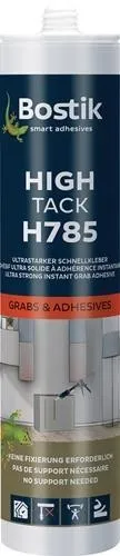 Adhésif monocomposant hybride Bostik High Tack H785 blanc 450 g cartouche