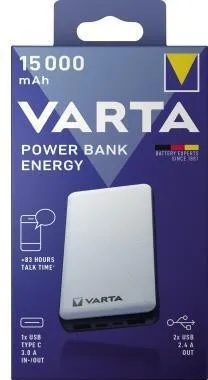 VARTA Power Bank Energy 15000mAh Boîte - Contenu : 1 pièce