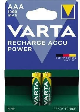 Varta Accu Ready2Use 5703301402 AAA Micro HR03 1.000mAh 2 Pièces/Emballage — lot de 2 pièces