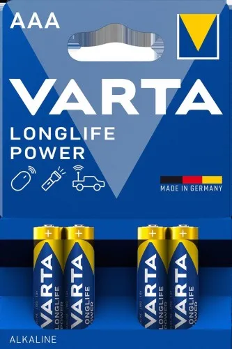 Pile VARTA Longlife Power 1,5 V AAA-AM4-Micro 1240 mAh LR03 4903 4 pièces/blister — lot de 4 pièces