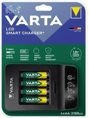 VARTA LCD Smart Charger+ 4x AA 2100 mAh 56706. Contenu : 1 pièce