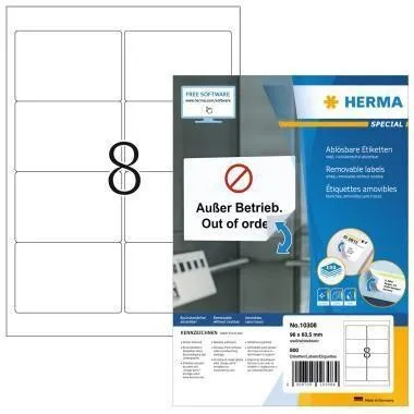 Étiquette Herma 10308 96x63,5 mm blanc 800 pcs./paquet