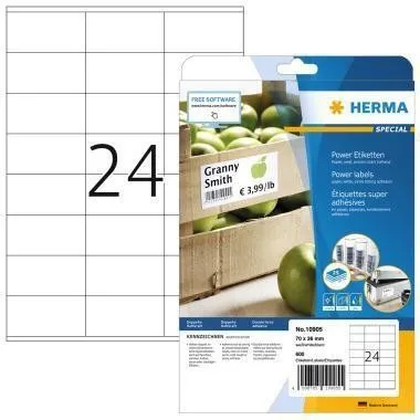 HERMA étiquette 10905 70x36 mm blanc 600 pièces/paquet — lot de 600 pièces
