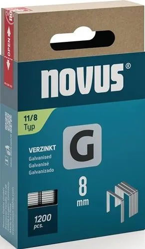 Agrafes pour agrafeuse novus, fil plat 11/8, 1 boîte = 1 200 pièces — lot de 200 pièces