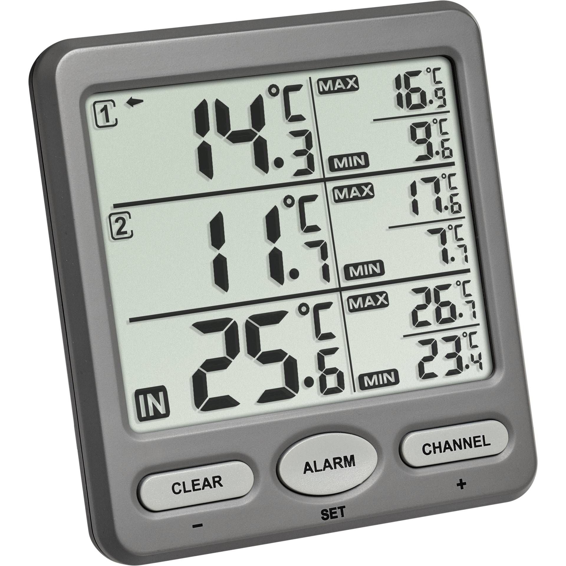 TFA® TRIO 30.3062.10 Thermomètre noir