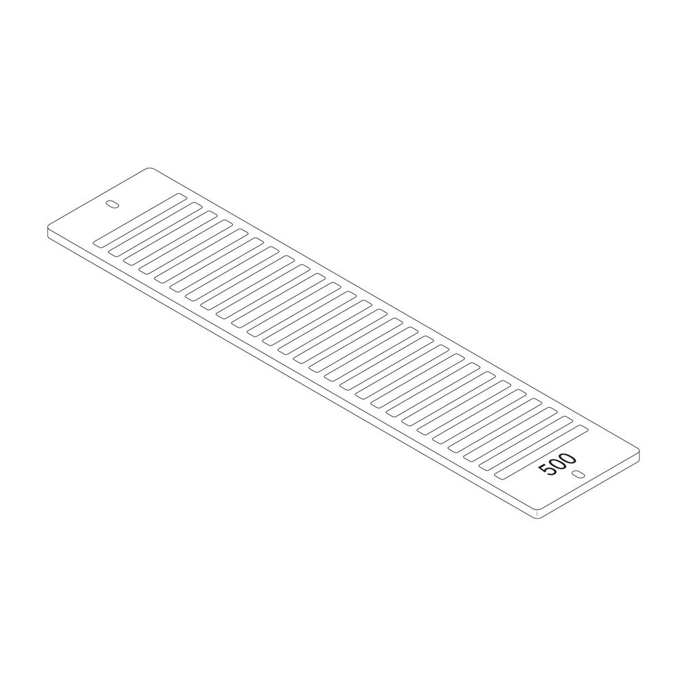 Grille à encastrer Bosch, type 20/22, 500 mm, blanc trafic, 87183403050
