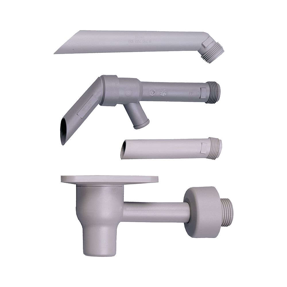 Siphon à entonnoir Bosch n° 432 R 1 avec rosace à tiroir, Hostalen