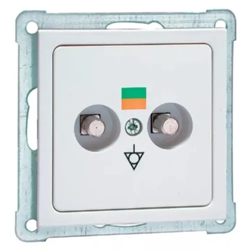 Boîte de dérivation Peha avec 2 contacts - Élément de base avec plaque de recouvrement centrale