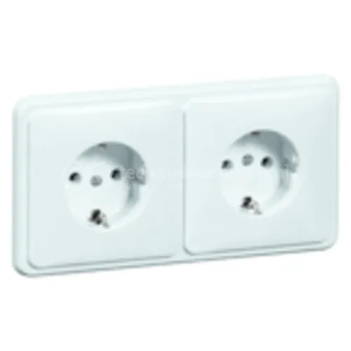 Peha Prise de courant double SCHUKO H 80.6512 SI/572.02