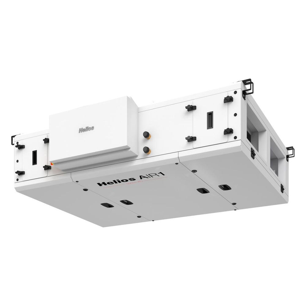 Helios Unité de ventilation AIR1 XC 500 L avec échangeur thermique à contre-courant croisé, récupération de chaleur électrique, montage au plafond, version gauche, max. 570 m³/h ERP, 230V