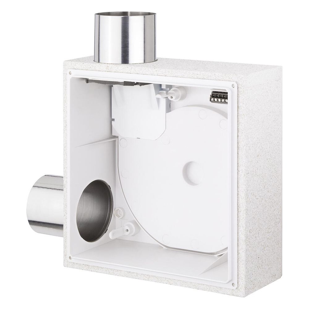 Boîtier encastré Helios ELS-GUBZL, avec clapet coupe-feu et enveloppe ignifuge K90, raccordement à deux pièces à gauche
