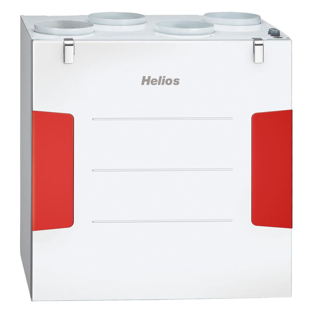 Helios Unité de ventilation KWL 500 W ET L, gauche, débit max. 518 m³/h, 580 W, 230 V, moteurs EC, échangeur d'enthalpie, bypass, serveur web