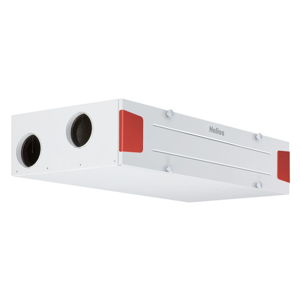 Helios Groupe de ventilation de plafond KWL 340 D R, droit, avec récupération de chaleur, moteurs EC, bypass automatique et serveur web, 355 m³/h, 160 W, 230 V