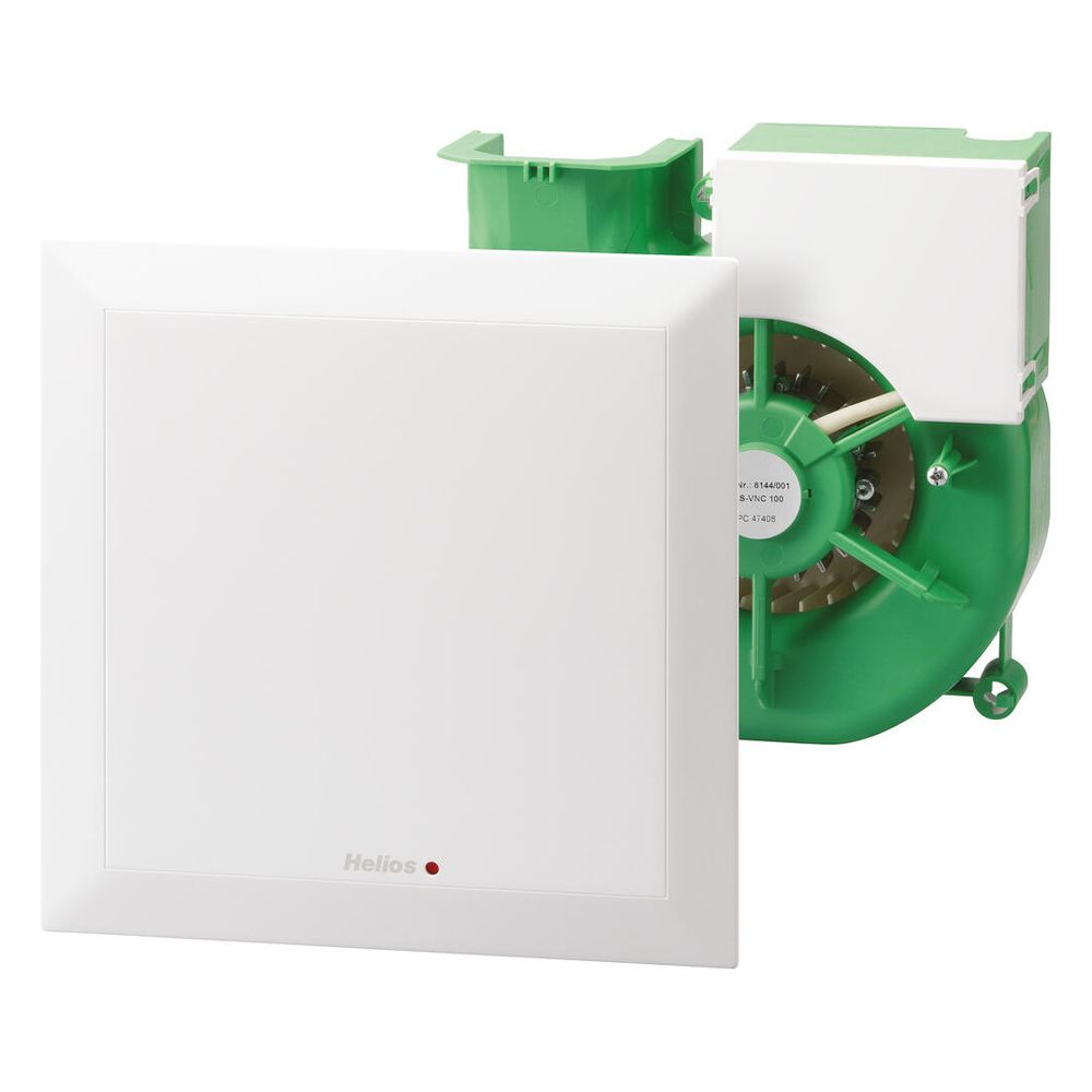 Insert de ventilateur Helios ELS NFC F, avec façade, débit d'air 7,5-100 m³/h, capteur d'humidité, minuterie, fonction intervalle