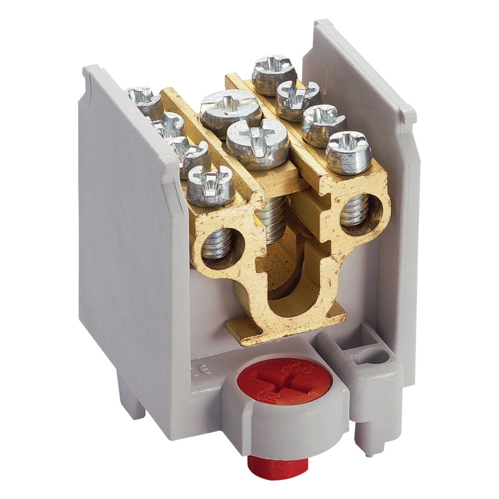 Borne de dérivation principale Hager, unipolaire, 1x35mm² - 4x25 mm²
