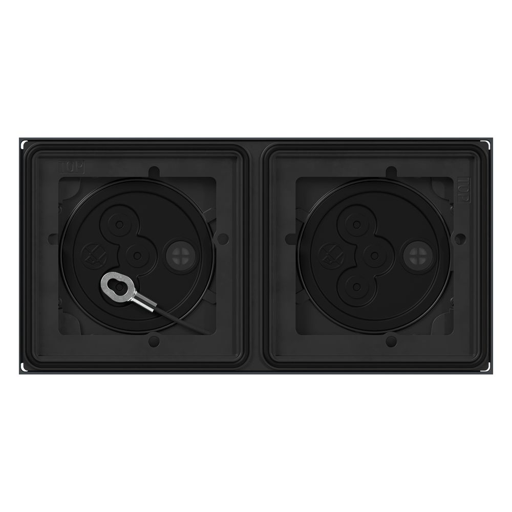 Boîtier encastré Gira System 106 2 emplacements, 28,4 mm, anthracite, 5502910