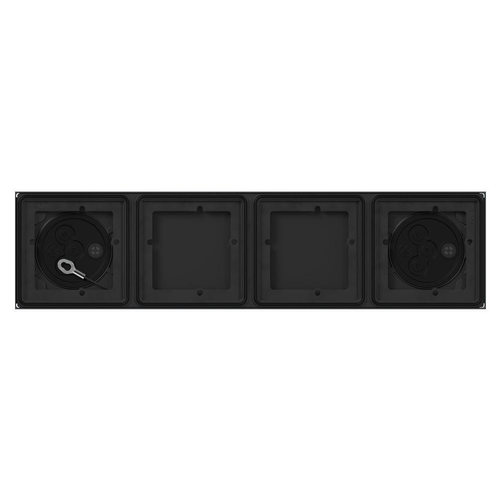 Boîtier encastré Gira System 106 4 modules, 28,4 mm, anthracite, 5504910