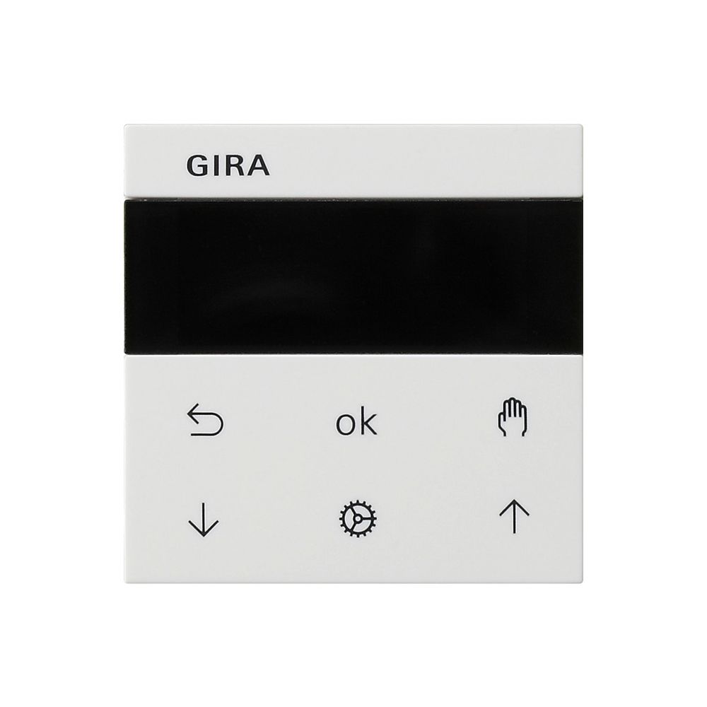 Système d'horloge et de stores Gira Display System 3000, System 55, blanc pur satiné, 536627