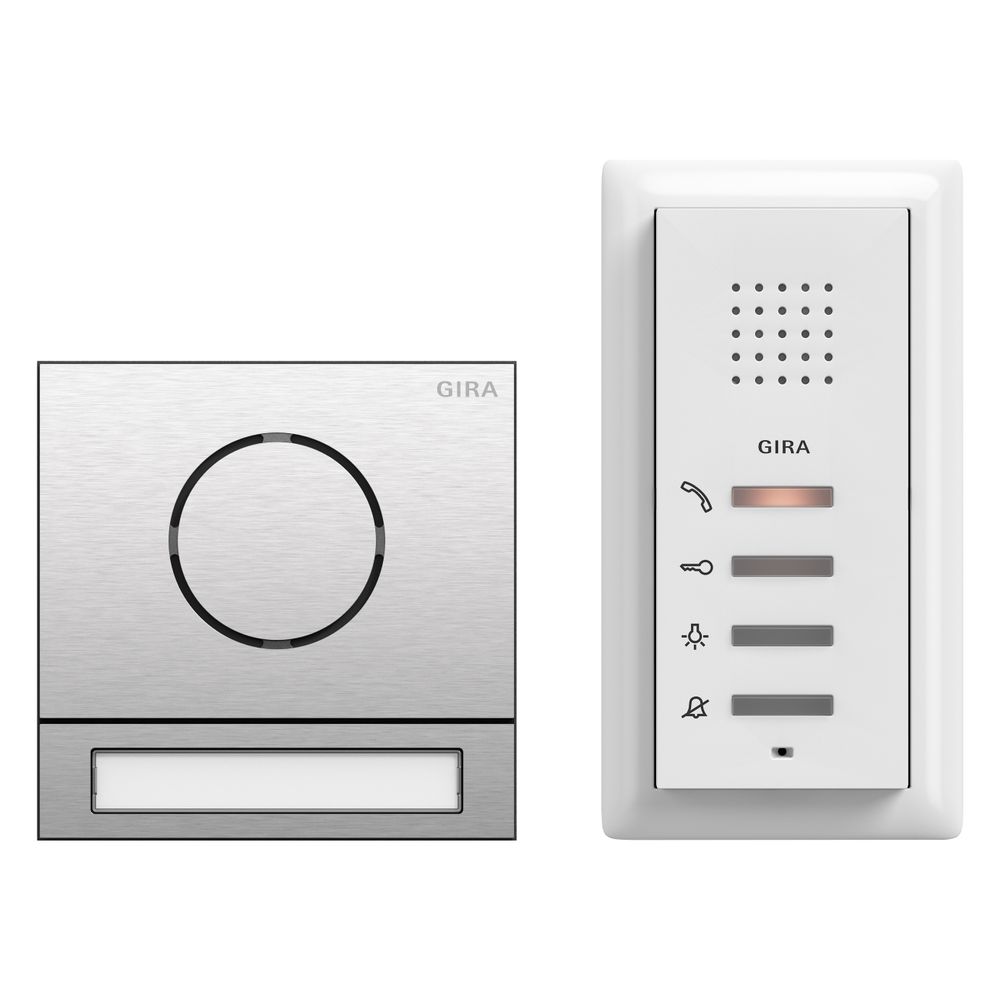 Pack audio système pour maison individuelle 106, acier inoxydable, Gira 2406000