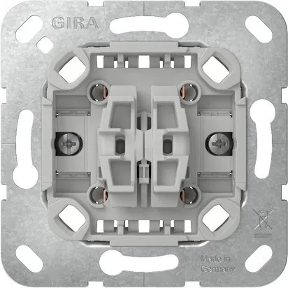 Gira 315500 Module interrupteur à bascule avec griffes de fixation, inverseur, 2 postes, 10 A, 250 V