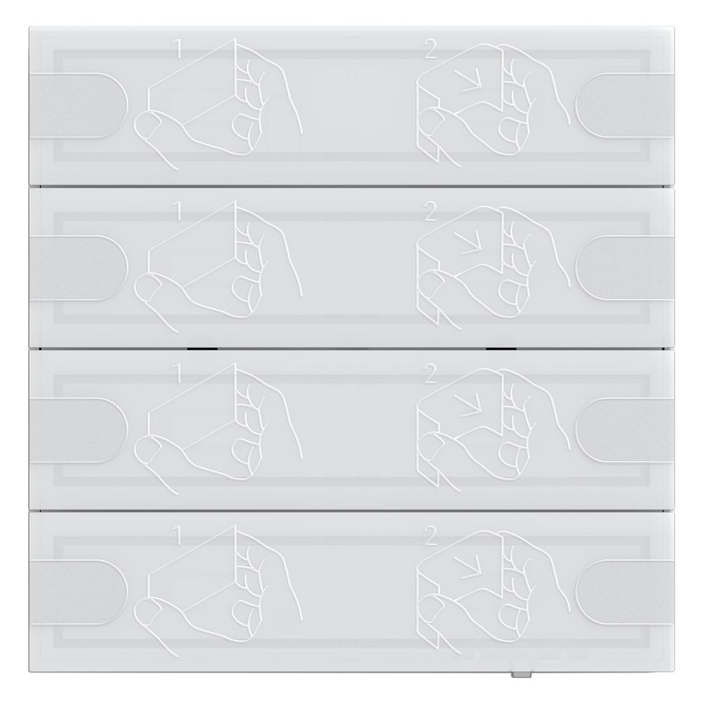 Capteur tactile Gira KNX 4 Comfort, 4 touches, 95x95 mm, blanc, 5004003