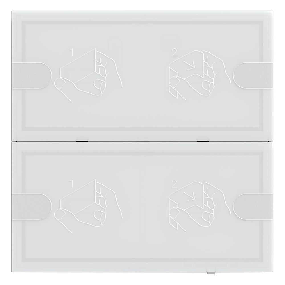 Capteur tactile Gira KNX 4 Comfort 2 voies, 95x95 mm, blanc, 5002003