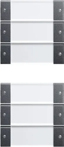 Set de boutons poussoirs Gira 6 touches (3+3) anthracite 213628