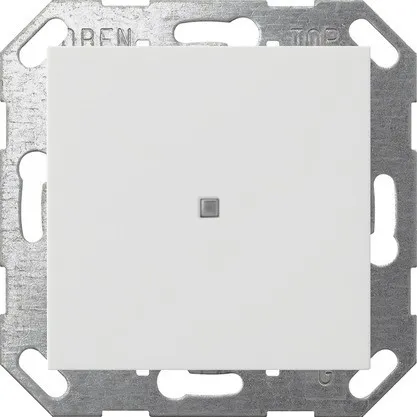 Gira 517103 Bouton poussoir KNX, 1 touche, système 55, blanc brillant