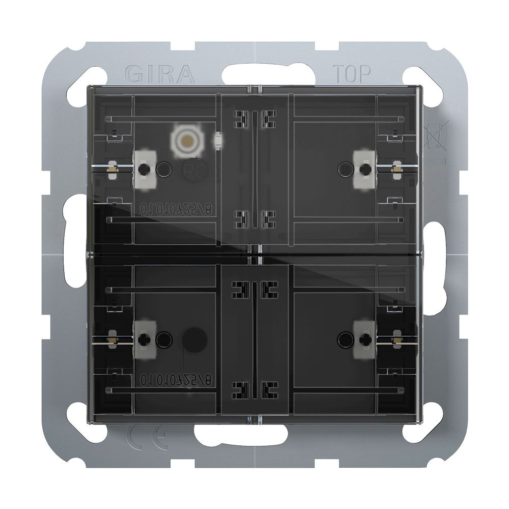 Gira 504200 Capteur tactile 4 Comfort 2 voies pour système KNX 55, avec touche de mise en service