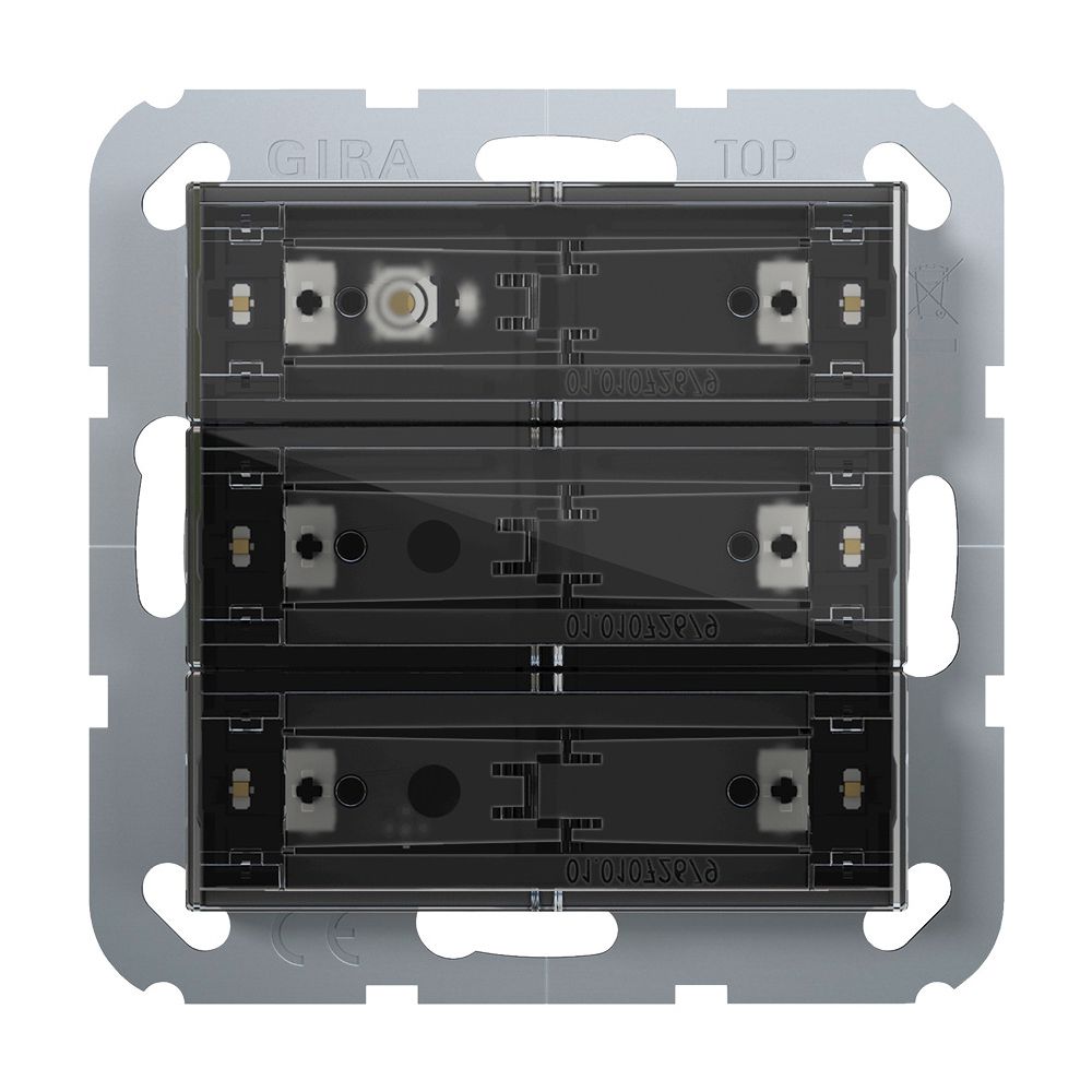 Gira 501300 Capteur tactile 4 Standard 3 touches avec bascule de mise en service pour système KNX 55