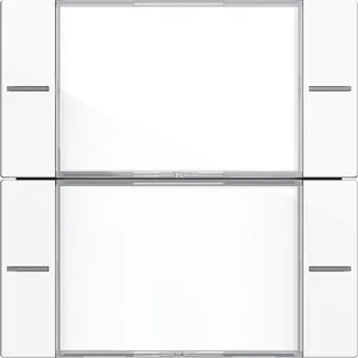 Set de bascules Gira 2 voies Système 55, avec champ d'inscription, blanc pur brillant, 577203