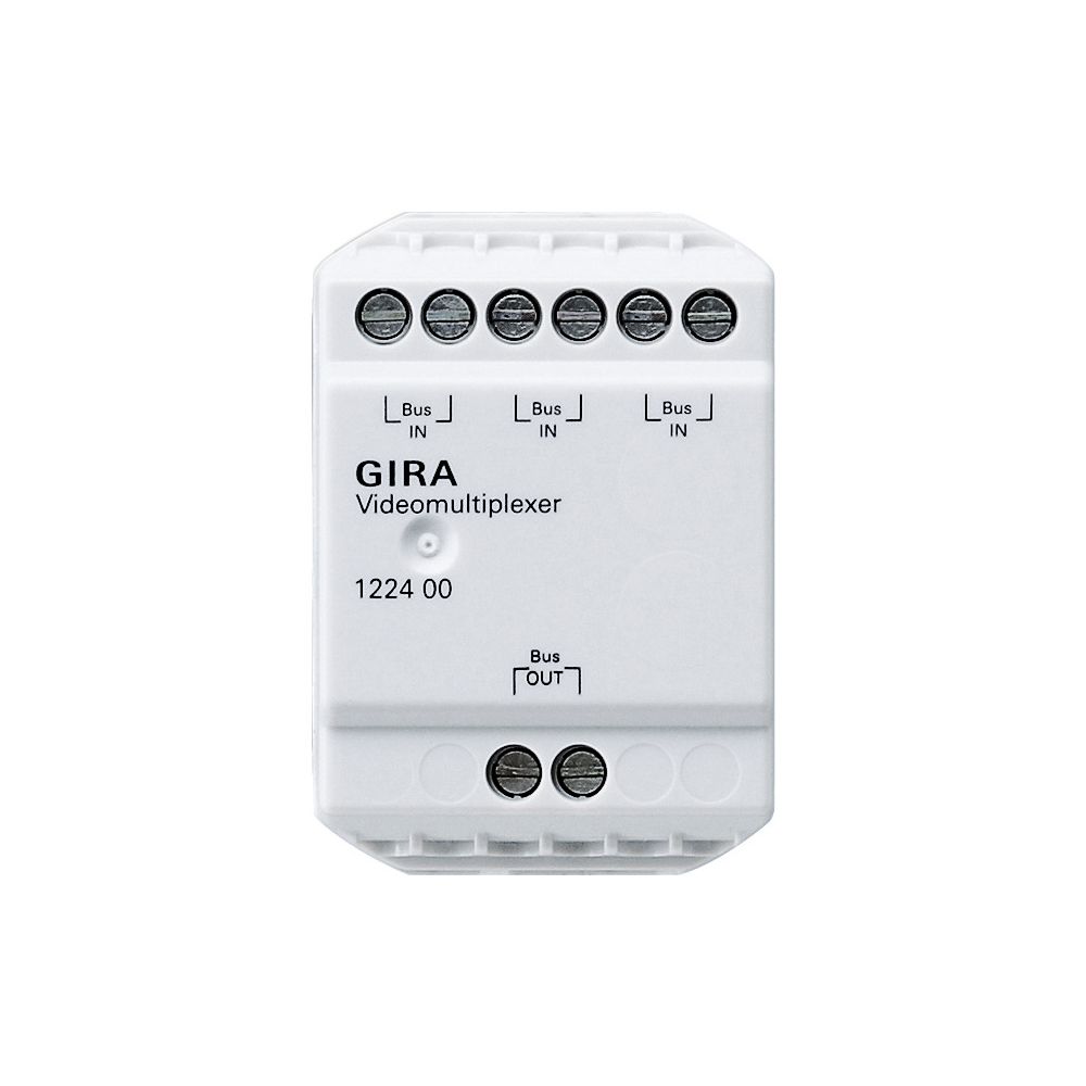 Multiplexeur vidéo Gira pour communication d'entrée (apparent/encastré/rail DIN) - Réf. 122400